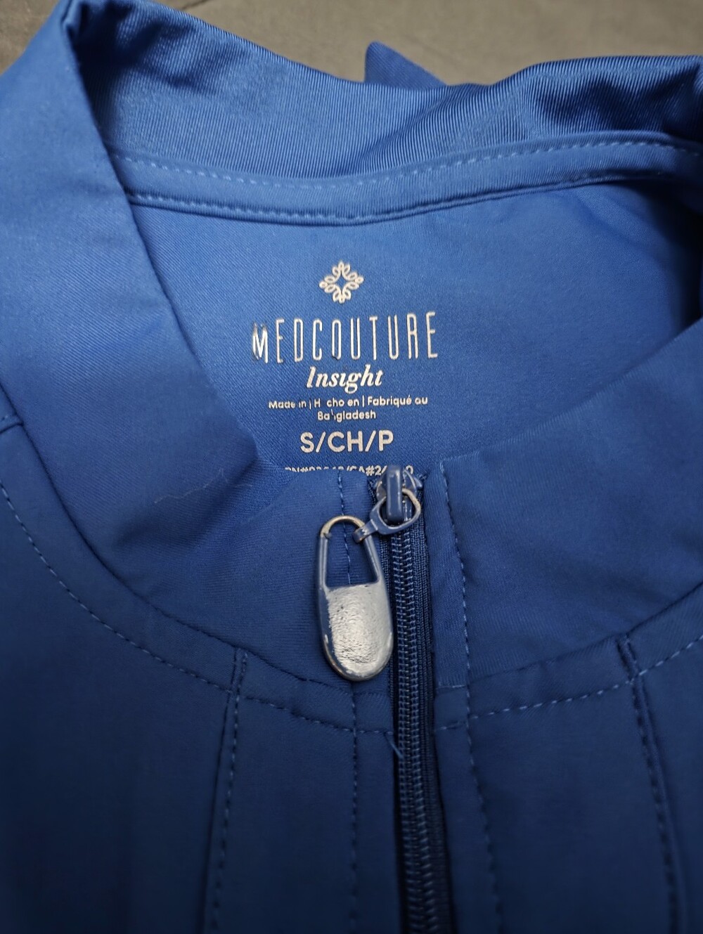 Med Couture Womens Warm Up Scrub Jacket Size S